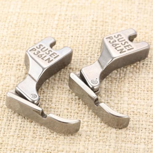 2Pcs P36LN Single Needle Industrial Sewing Machine Presser Foot Left Hinged Cording Zipper Foot Flat Car Unilateral Presser Foot