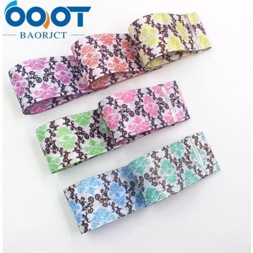 OOOT BAORJCT I-19628-1526,38mm 10yards Pattern Double-sided printed grosgrain ribbons,tape crafts,bow cap DIY accessories