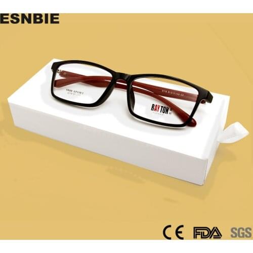 Korean Fashion Tr90 Glasses Frame Women Optical Men Ultralight Black Red Square Nerd Eyeglasses Male Spectacles Asian Style