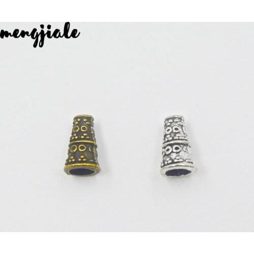 Wholesale 40pcs/lot Antique Silver/Bronze Cone Bead Caps End Beads 10*5mm