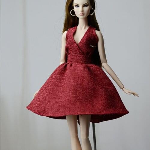 Princess original for barbie doll 1/6 clothes wedding dress Children trailing bridal handmade toys gift rose white blue