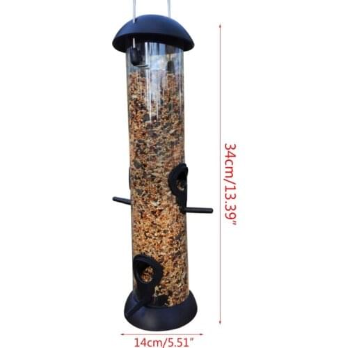 Hanging Wild Bird Seed Feeder Bird Food Dispender Feeding Tool Outdoor Garden Yard Outside Decoration