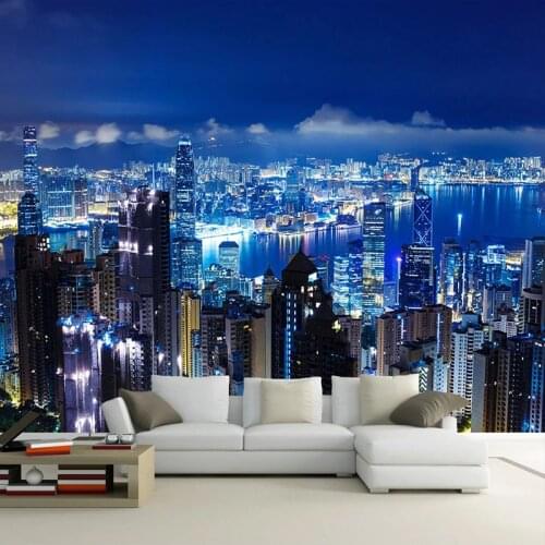 Custom Mural Wallpaper Modern City Scenery 3D Photo Wall Papers Home Decor Living Room Study Room Wall Decor Papel De Parede 3D