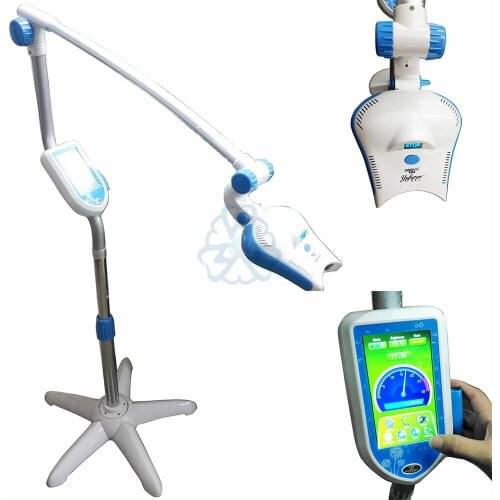 Portable dental teeth whitening LED machine moveable bleaching unit lamp floor standing with wheels