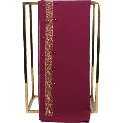 2019 NEW diamonds chiffon scarf hijab for islamic soild color muslim hijab femme musulman foulard arab head wrap scarves