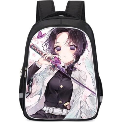 Kids Cartoon Schoolbag Demon Slayer Blade Print Primary School Boys Girls School Bag Light Orthopedic Backpack Mochila