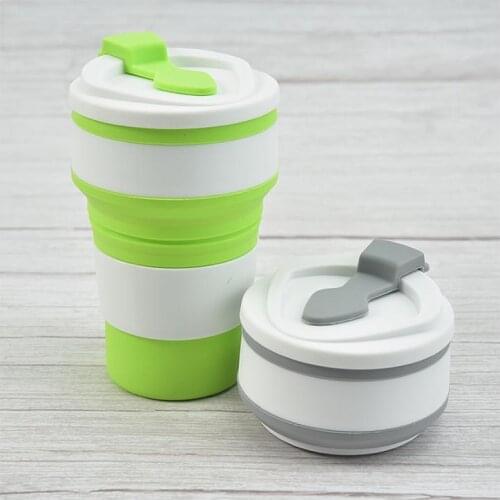 Silicone Collapsible Travel Coffee Mugs Portable Folding Water Cups Tea Cups