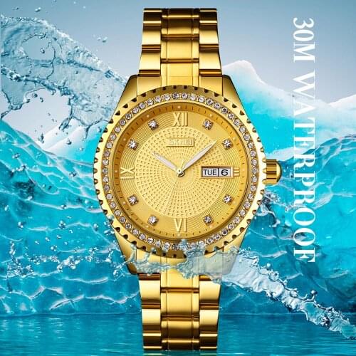 SKMEI Reloj Mecanico de Hombres Fashion Automatic Mechanical Watch Mens Watches Top Brand Luxury Business Gold Watch Men Clock