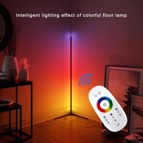 Led Floor Lamp RGB Color Changing Dimmable Lighting Corner Floor Lamp With Remote Control For Living Room Home Decoration