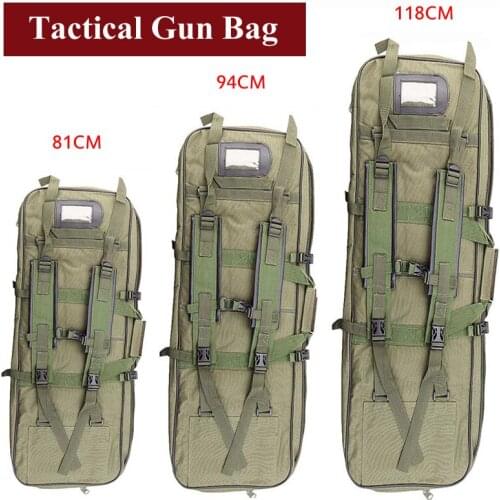 81cm 94cm 118cm Tactical Hunting Bag Army Airsoft Rifle Square Carry Bag With Shoulder Strap Gun Protection Case Nylon Backpack