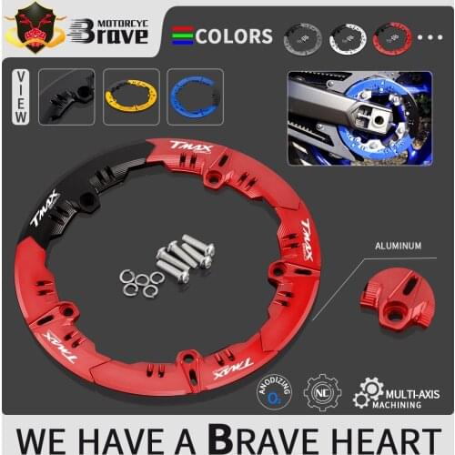 Tmax560 logo Transmission Belt Pulley Protector Guard Cover For Yamaha Tmax 560 tech max 2020 2021 Motorcycle Accessories