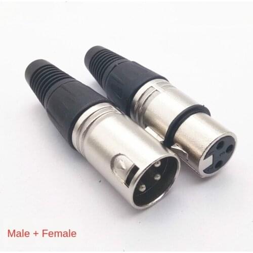 Three-Core Swiss Cannon Head Cannon Plug and Socket Tailpiece Microphone Cord Plug 3-Core Card Faucet Plug and Socket