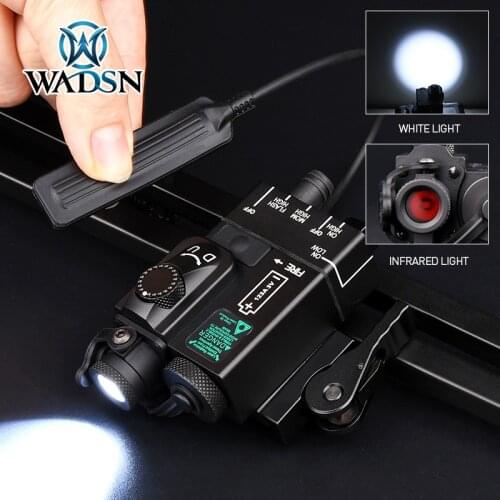 WADSN Airsoft Full Metal DBAL Mini Scout Lights Tactical Flashlight Only White light LED Strobe NO Laser IR Hunting Weaponlights