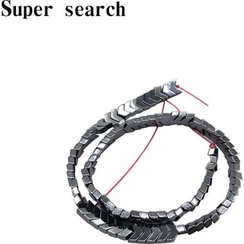 Natural black hematite stone fashion loose beads Arrow shape diy jewelry Bracelet woman Fashion personality trend