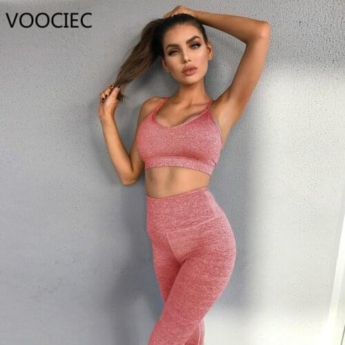 2pcs/set Vital Women Sport Suit Set Gym Workout Clothes Long Sleeve Fitness Crop Top + High Waist Energy Seamless Leggings