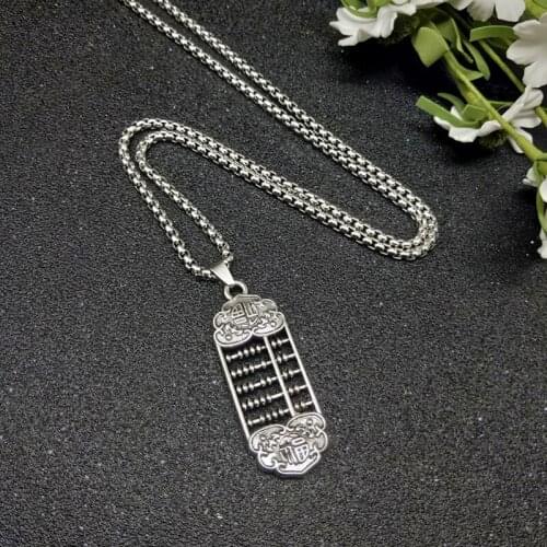 JUCHAO Jewelry Stainless Steel Necklace Women Wishful Thinking Pendant Ins Net Red Same Hip Hop Fashion Men Sweater Chain