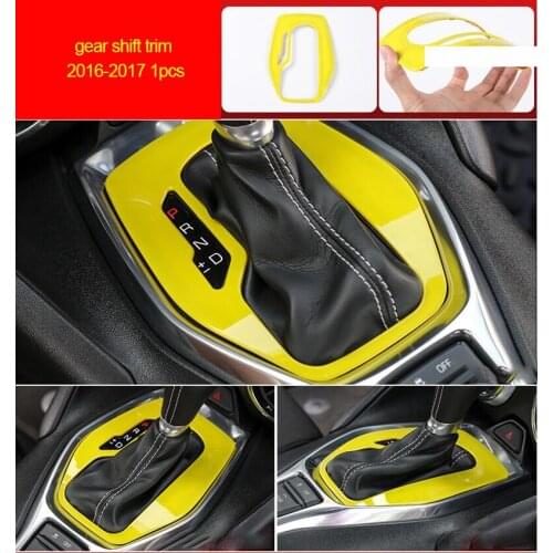 For Chevrolet Camaro Bumblebee 2016-2017 chrome yellow color Gear shift trim 1pc