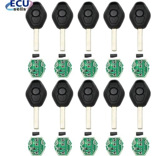 10PCS x 3 Button Remote Key For BMW EWS 3 5 7 SERIES E38 E39 E46 315MHZ/433MHZ HU92 ID44 Chip