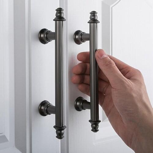 128 192mm modern simple pearl gary kitchen cabinet wardrobe door solid handle stain brass drawer dresser cupboard knob handle 5"