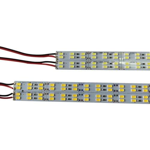 150pcs 100M 5730 DC12V LED Bar Light CW WW Double Row 100cm 144chips Hard Strip CRI80 Warm Cool White 6500k Color Tempurature