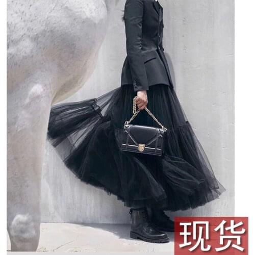 2019 Good Morning! Fairy Princess Model Very Nice Collocation Super Pendulum Long Mesh Half Skirt Dd202