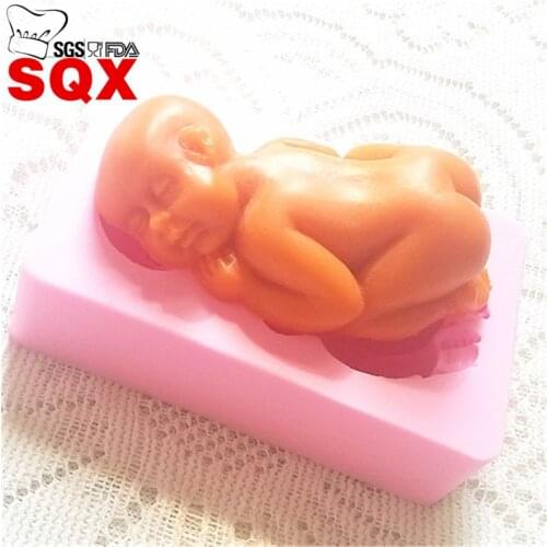 3d Baby Silicone Mold Fondant Silicon Mold Cake Decoration Mold Sleeping Baby SQ1551