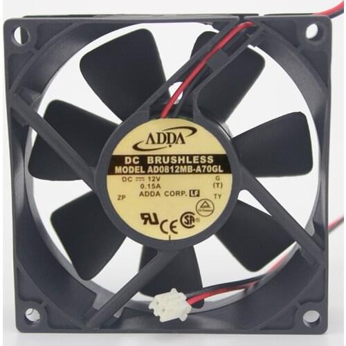 8025 DC12V 0.15A AD0812MB-A70GL 8CM cooling fan 6 Month Warranty