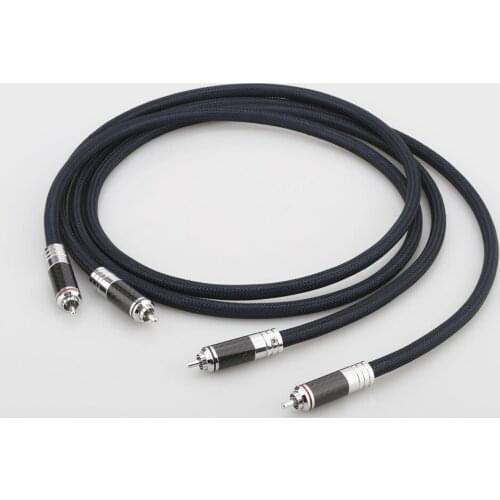 Audiocrast A10+XW60 Silver plated OFC cable with Rhodium plated RCA connector HIFI RCA cable Audio Hi End RCA cable