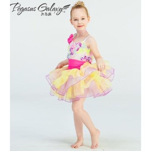 Girls Performance Ballet Tutu Dress Lady Lace Ballet Tutu Suit Kids Fashion Stage Performance Dancing Costume Dress B-6320