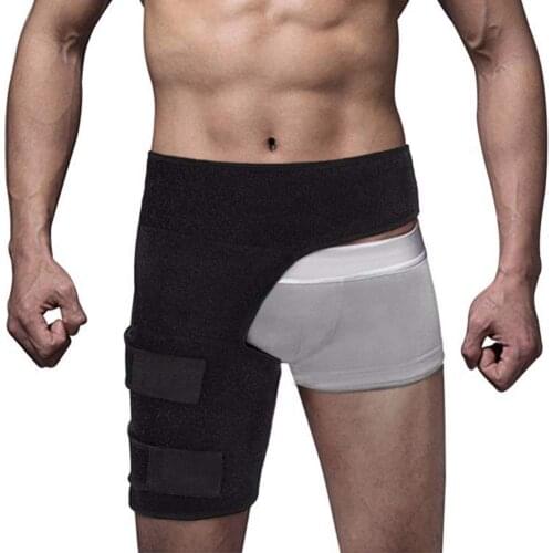Hip Brace and Groin Support,Adjustable Neoprene Compression Wrap for Pulled Groin Thigh Hamstring Quad Pain Relief