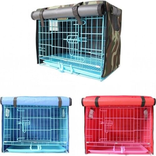 Pet Dog Cage Cover Foldable Playpen Crate Cover Breathable Waterproof Sun-proof Windproof Poncho Cat Rabbit Small Animal Cover