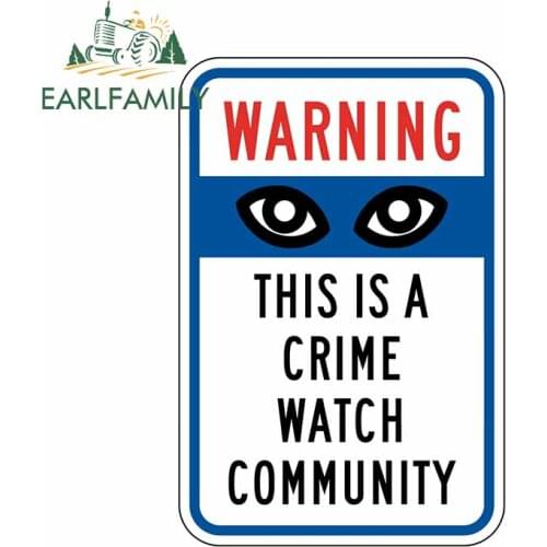 EARLFAMILY 13cm x 8.8cm For Warning Sign Car Bumper Window Stickers Fashion Decal Occlusion Scratch Trunk Scratch-Proof