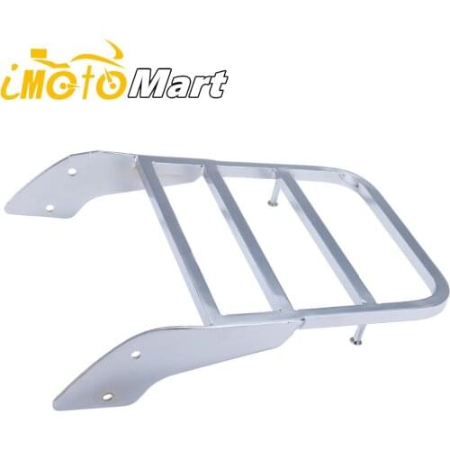 Chrome Motorcycle Rear Sissy Bar Luggage Rack For Honda Shadow Steed VLX 600 1999-2007 06 05 04 03 02 01, Shadow VT750 1997-2003