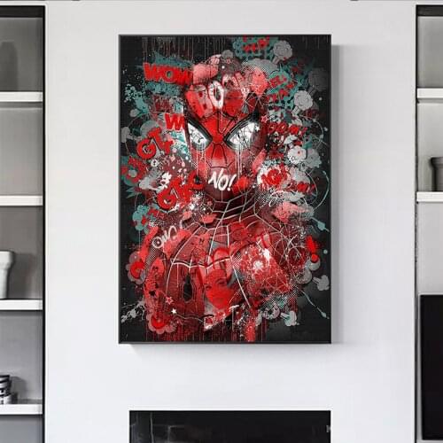 Marvel Superhero Anime Spiderman Canvas Painting Avengers Wall Art Picture Print Home Decoration Wall Poster Living Room Decor