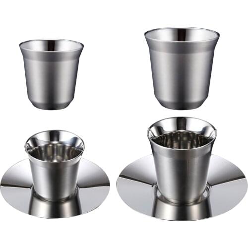 Double Walled Coffee Mug Insulated Tea Cup Tumbler Stainless