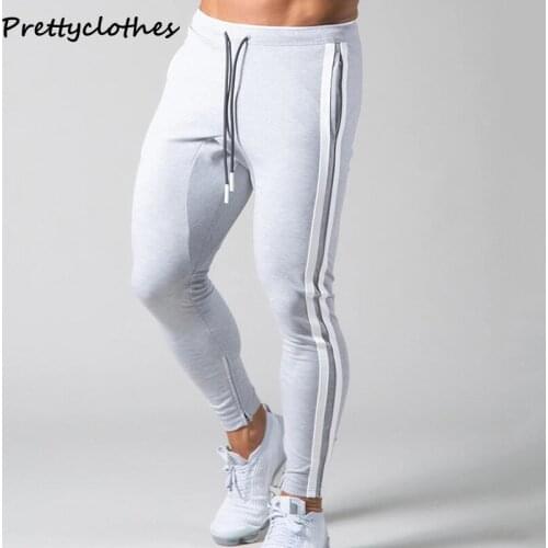Fashion Mens Tight Sports And Leisure Sweat-Absorbent Hit Color Zipper Trousers Drawstring Sweatpants Hip Pants Men Casual