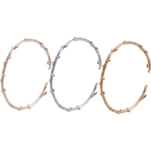 Fashion Tree Branch Open Cuff Bangle Bracelet Women Men Jewelry Adjustable bangles Simple Indian Wristband Costume Jewellery
