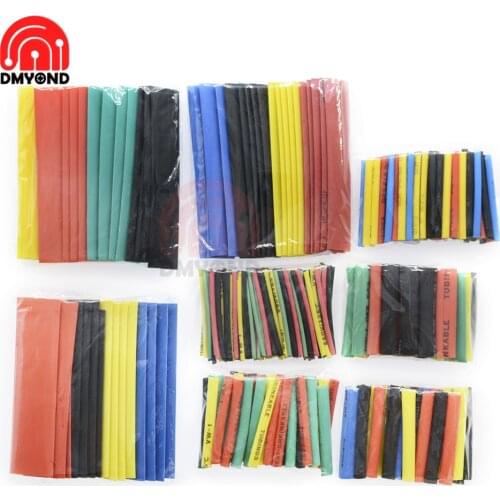 328pcs Heat Shrink Tube Kit Shrinking Assorted Polyolefin Insulation Sleeving Heat Shrink Tubing Wire Cable 8 Sizes 5 Colors