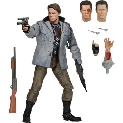 NECA T800 Terminator Battle Damage Arnold Schwarzenegger New Action Figure Toy Luxury Figure Model Gift