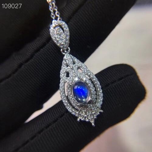 Moonstone necklace pendant 925 sterling silver Fashion natuarl and Real Moonstone Pendant Necklace