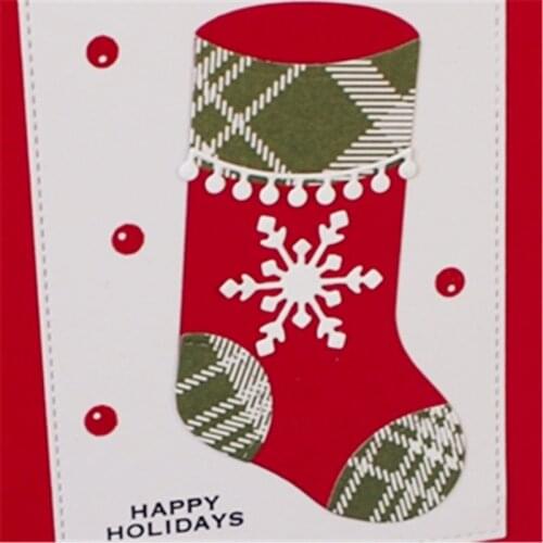 Xmas Socks Metal Cutting Die Stencil for DIY Scrapbooking Album Paper Card Decor Craft Embossing Die