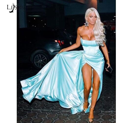 Sexy High Side Split Mermaid Prom Dresses Off The Shoulder Women Formal Party Dresses Long Prom Gowns Abendkleider 2020