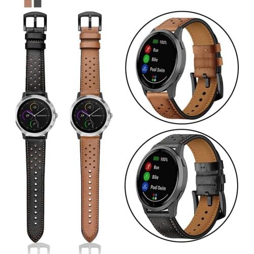 Sports Leather Strap for Garmin Venu Forerunner Watch Band Bracelet for GarminActive 4 GarminMove 2 3 20mm 22mm Belt Wristbands