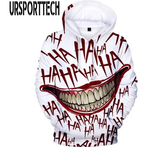 Haha joker 3D Print Sweatshirt Hoodies Men Women Kids Hip Hop Funny Autumn Streetwear Hoodies Sweatshirt For Couples Clothes