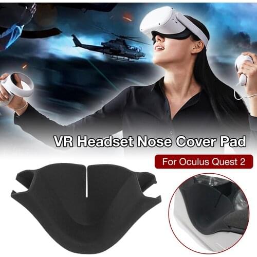 VR Headset Nose Cover Pad Silicone Light Blocking Pad For Advanced All-In-One Virtual Reality Oculus Quest 2 Home Game Movie