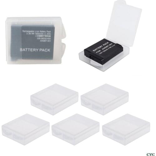 5pcs Battery Protective Storage Box Transparent Cover Case For GoPro Hero 5 Hero 4 xiaomi Yi Camera accessories