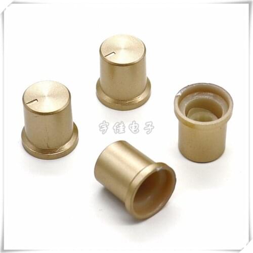 10 Piece 14.5 * 15.5mm potentiometer knob cap electroplated silver plastic knob flower shaft inner hole 6mm