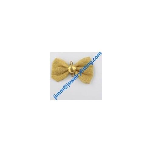 2000pcs Mesh brass charm bownot shape reseau bead findings connector for DIY jewelry accessories