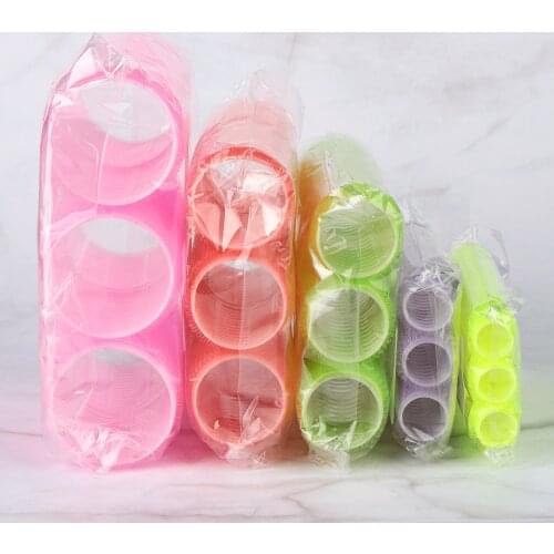 6PCS/Set Hair Rollers Professional Multi Size Salon Self Grip Hairdressing Curlers Women Hair Styling Tools Send at Random Color