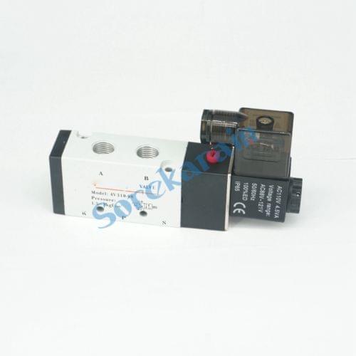 4V310-08 5 Ports 2 Position Single Solenoid Pneumatic Air Valve 1/4" BSPT AC110V